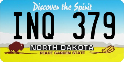 ND license plate INQ379