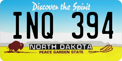 ND license plate INQ394