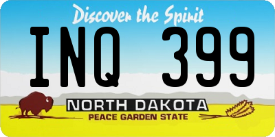 ND license plate INQ399