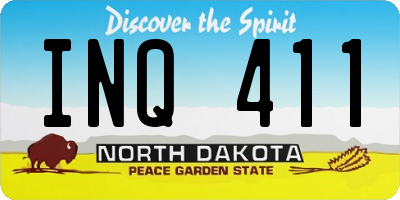 ND license plate INQ411