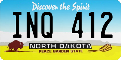 ND license plate INQ412