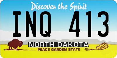 ND license plate INQ413