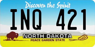 ND license plate INQ421
