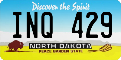 ND license plate INQ429