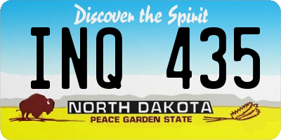 ND license plate INQ435