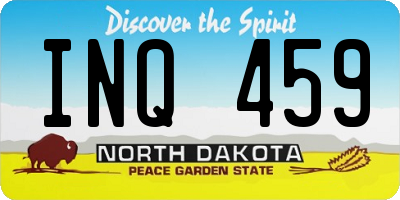 ND license plate INQ459