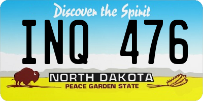 ND license plate INQ476