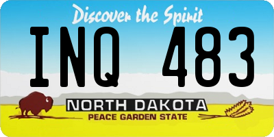 ND license plate INQ483