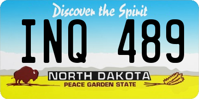 ND license plate INQ489