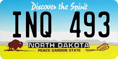 ND license plate INQ493