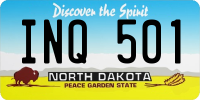 ND license plate INQ501