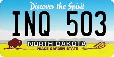 ND license plate INQ503