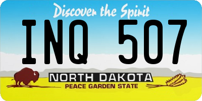 ND license plate INQ507