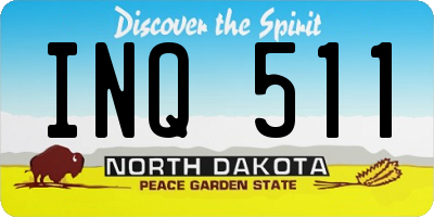 ND license plate INQ511