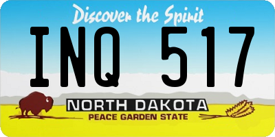 ND license plate INQ517