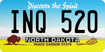 ND license plate INQ520