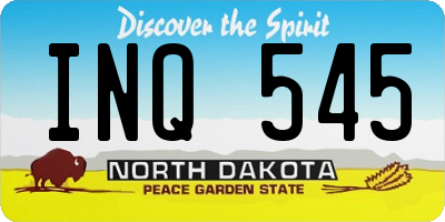 ND license plate INQ545