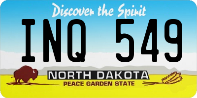 ND license plate INQ549
