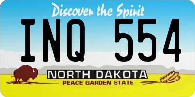 ND license plate INQ554