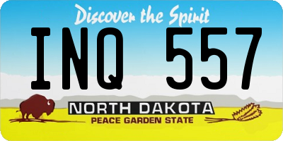 ND license plate INQ557