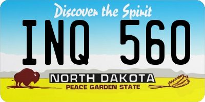 ND license plate INQ560