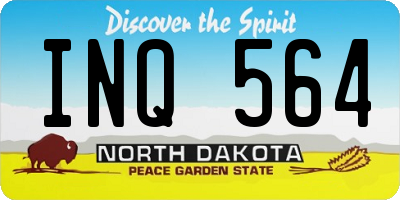 ND license plate INQ564