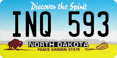 ND license plate INQ593