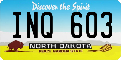 ND license plate INQ603