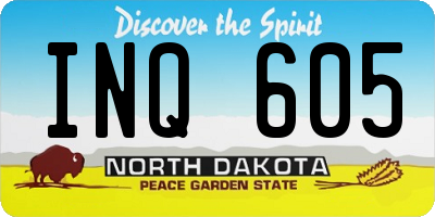 ND license plate INQ605