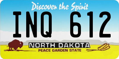 ND license plate INQ612