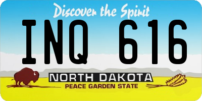 ND license plate INQ616