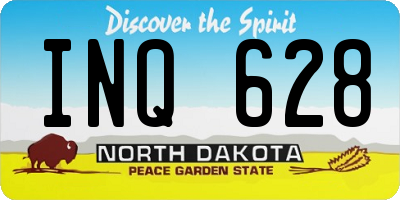 ND license plate INQ628