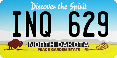 ND license plate INQ629
