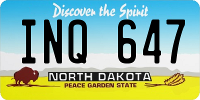 ND license plate INQ647