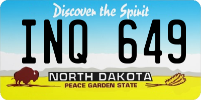 ND license plate INQ649