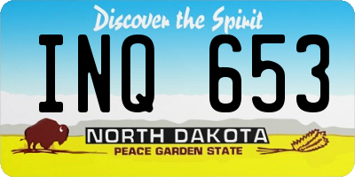 ND license plate INQ653