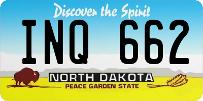 ND license plate INQ662