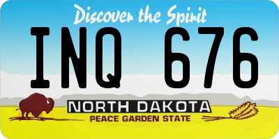 ND license plate INQ676