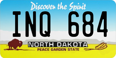 ND license plate INQ684