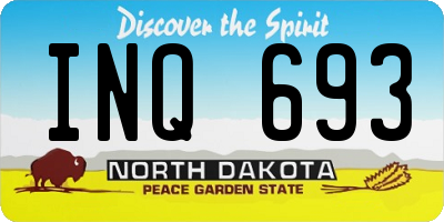 ND license plate INQ693
