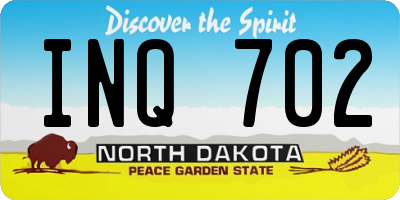 ND license plate INQ702
