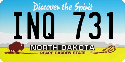 ND license plate INQ731