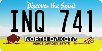 ND license plate INQ741