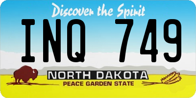 ND license plate INQ749