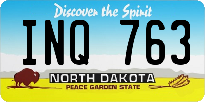 ND license plate INQ763