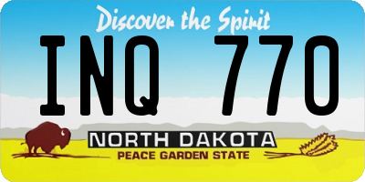 ND license plate INQ770
