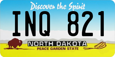 ND license plate INQ821