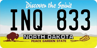 ND license plate INQ833