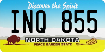 ND license plate INQ855