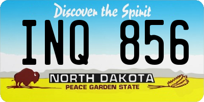 ND license plate INQ856